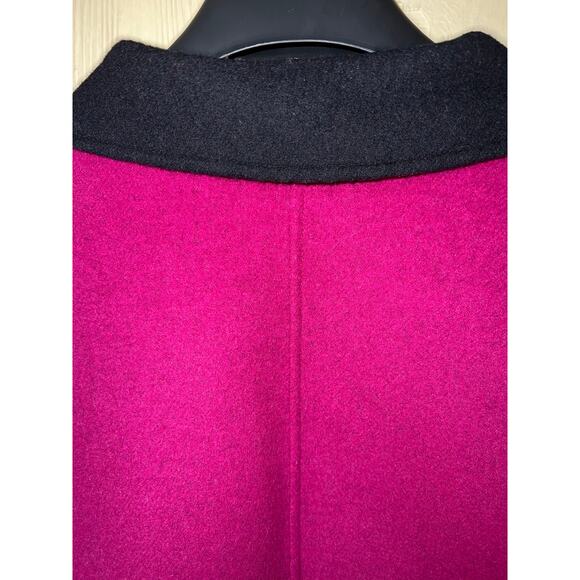 NEW Wool Reversible X-Large JACKET Blazer Open Front Viva Magenta Pink Black XL - Picture 8 of 10